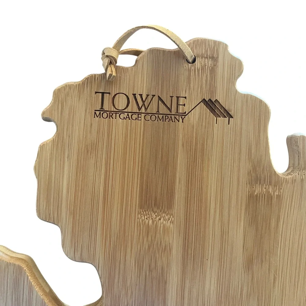 Totally Bamboo Michigan Shaped Serving Tray Cutting‎ Board State Map